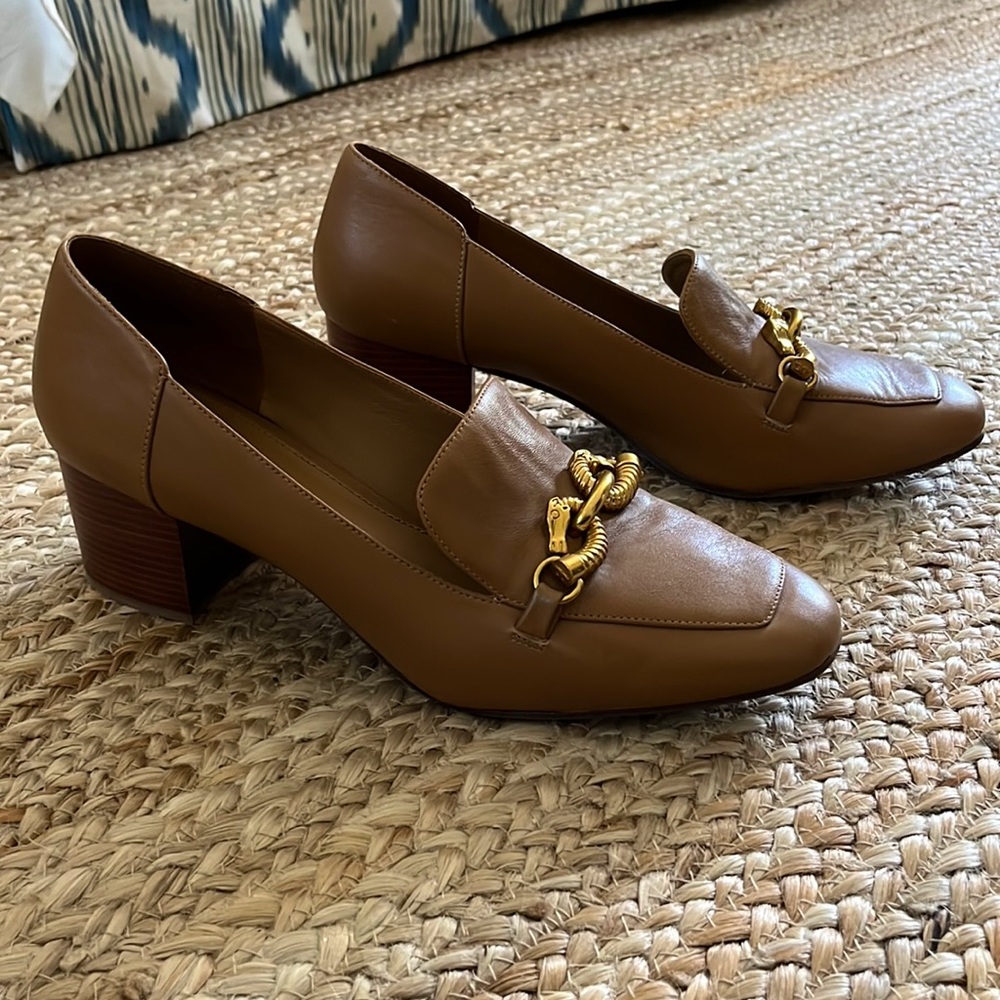 Tory Burch Jessa heeled loafer pumps 10.5